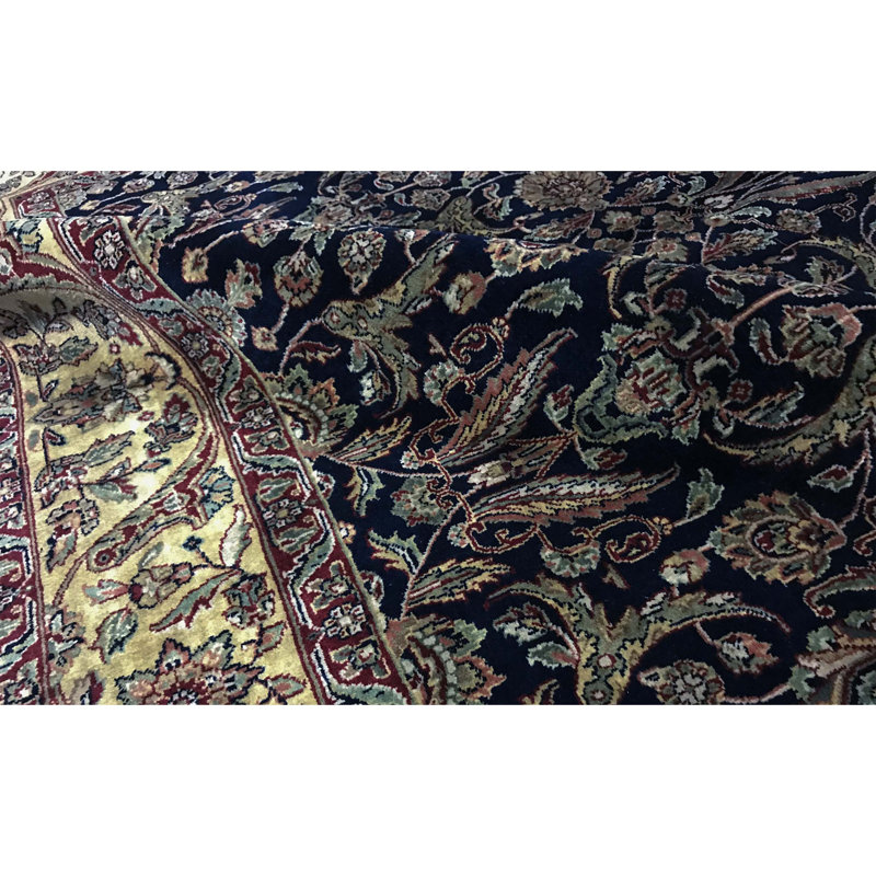 Marquis Wool Oriental Area Rug in Navy/Beige