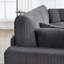 Canapé modulaire en velours côtelé de 120,47 po de largeur avec repose-pieds et deux coussins-879056407