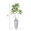 Arbre à fleurs artificiel japonais 84,3 po dans un grand pot à carreaux beige parfait pour une utilisation intérieure et extérieure