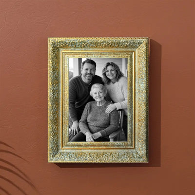 8" x 10" Antique Gold 3 PCS Gallery Inspired Picture Frame for Family Photo Display