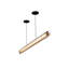 Nubis Linear Pendant - Dark Stained Walnut - Black Canopy - Split Canopy - Integrated LED - 4000K-535926