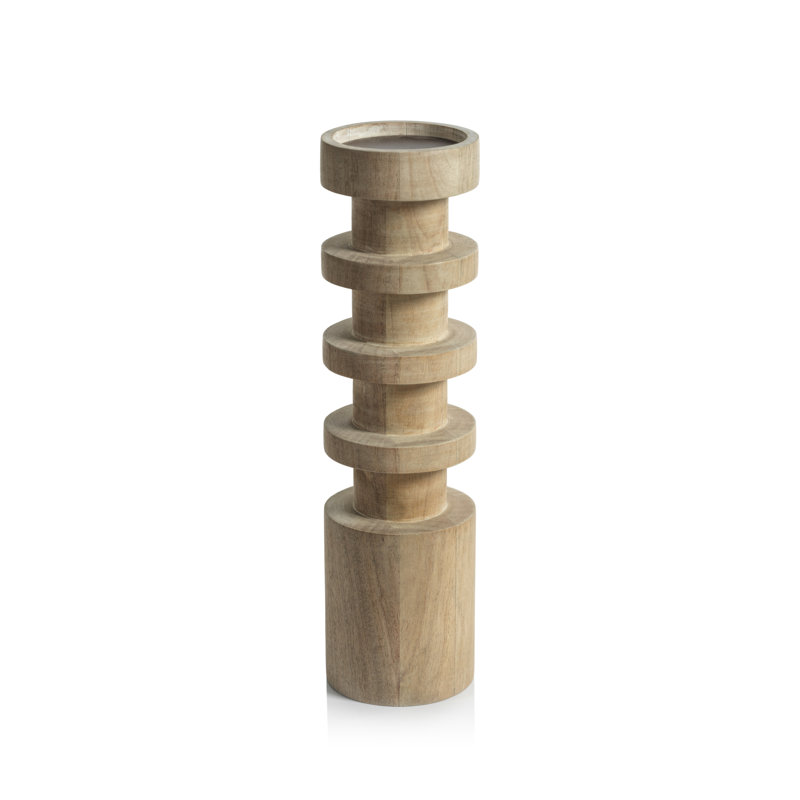 Pilier de table en bois de manguier, H 15 po x l 4,5 po x P 4,5 po