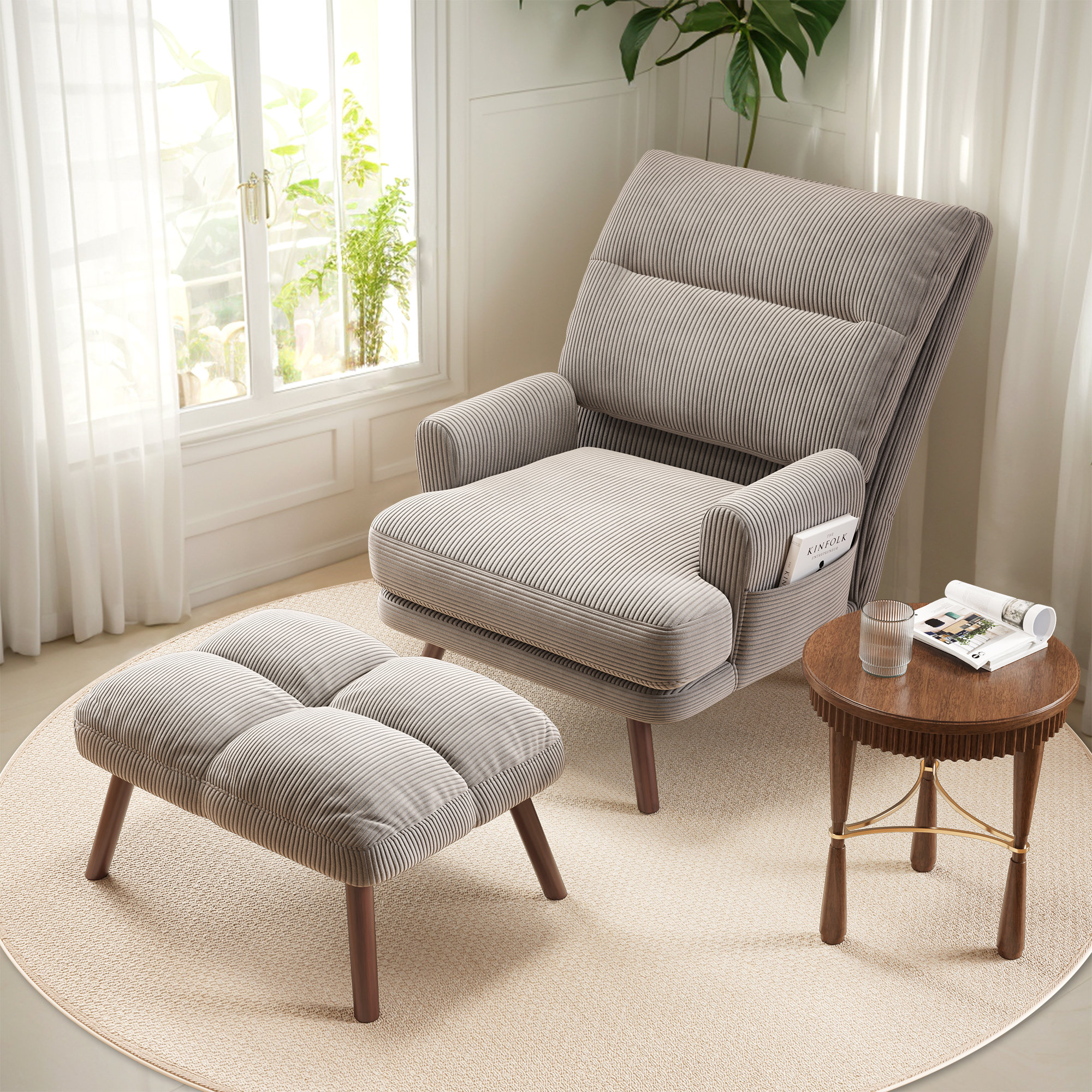 Oliver Stroh 29.52'' Wide Lounge Chair and Ottoman Wayfair