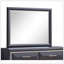 Miroir mural contemporain en bois noir avec verre à faible distorsion et cadre durable