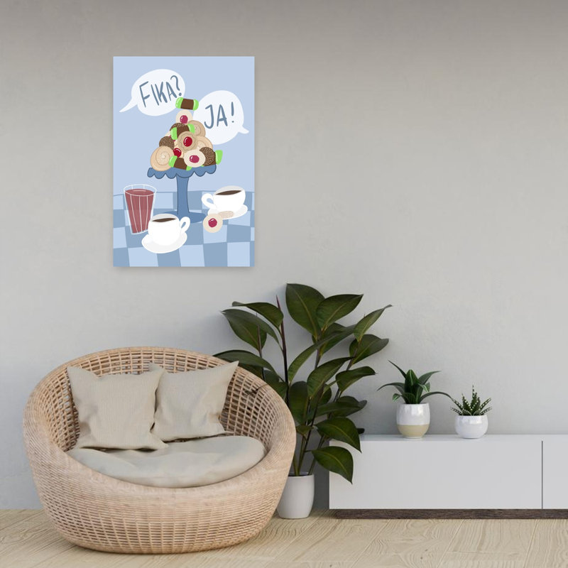 Fika 1 Piece Wrapped Canvas Wall Art, 60.96 cm H x 40.64 cm W