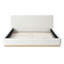 Lit plateforme tapissier en velours avec structure en bois massif-1174922208
