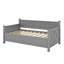 Lit de jour simple avec tiroirs de rangement, lit de jour en bois avec cadre en forme de X, style décontracté rustique moderne-270023179