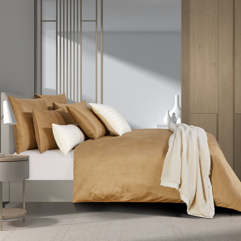 Valletta Duvet Cover Set, Queen Duvet Cover + 2 Standard Shams, Cream