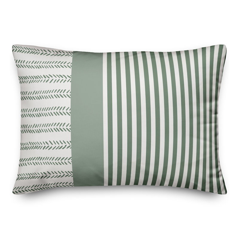 Abstract Outdoor Throw Pillow, Green