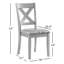 Chaise d'appoint à dossier en croix Lashbrook-57195136