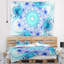 Tapisserie abstraites et cercles ondulés turquoise-28495253