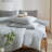 LIFETOWN Striped Duvet Cover Set,3 Pcs Breathable Durable 100% Washed Cotton Comforter Cover for All Seasons, Chic Linen Like Textured Bedding Set.-114652708-114652709
