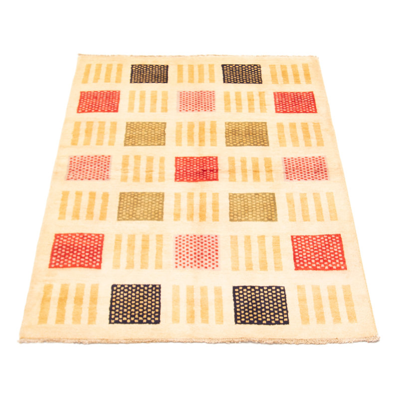 Tapis unique en laine noué à la main 4 pi 1 po x 6 pi 2 po nouvel âge Amali