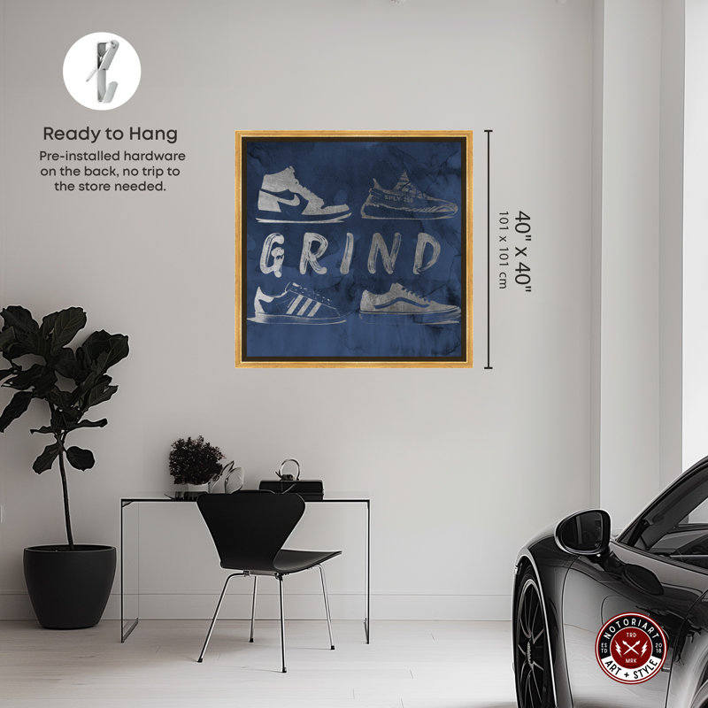 Espadrilles Notoriart Grind Sneaker 1 pièce, galerie, Cadre doré, H 41 po x l 41 po