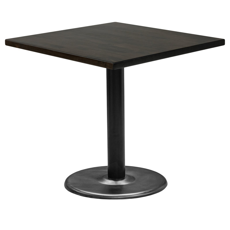 Sophia 4 Person 36"x 36" Square Solid Wood Dining Table, Charcoal