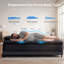 Lit simple en mousse viscoélastique gélifiée 12 pouces dans une boîte, mi-ferme et soulagement de la pression, certifié Certipur-us - Noir-1005242000-1005242010
