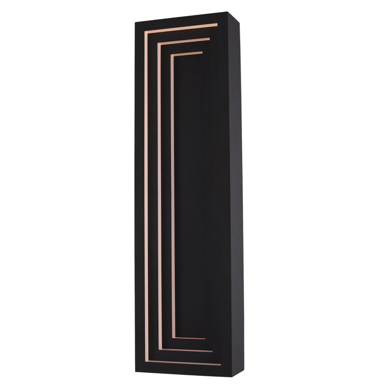 Chrysler 1 LT Matte Black Outdoor Wall Sconce Kalco