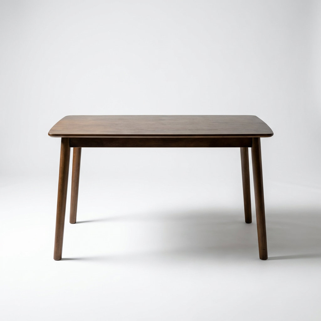 George Oliver Solid Wood Rectangular Dining Table with Rounded Corners ...