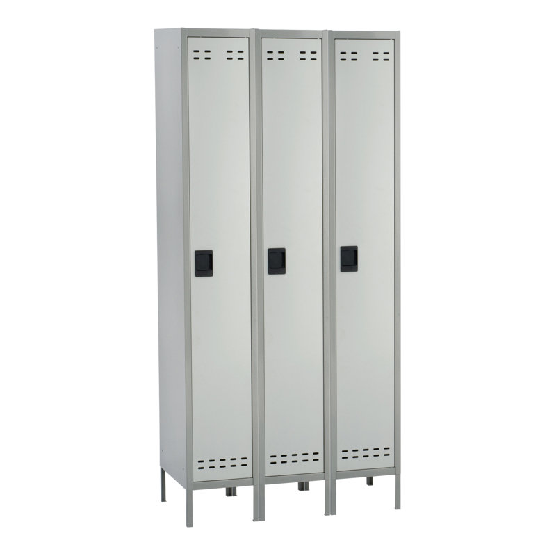 1 Tier 3 Wide Locker, Gray