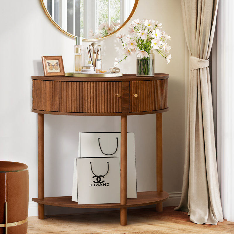 31.5'' Storage Console Table, Walnut