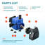 Pompe submersible Aqua Dream 158 GPH - Pompe à eau ultra silencieuse réglable de 12 W pour aquariums et fontaines, portance maximale de 3,11 pi, réservoir de poissons hydroponique intérieur / extérieur