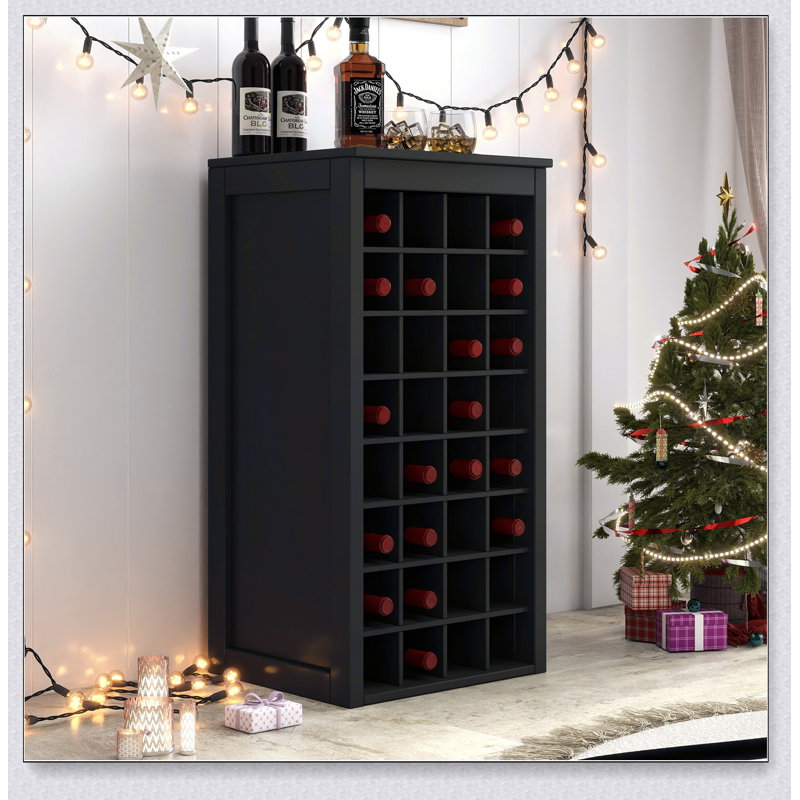 Meuble-bar à vin modulaire avec rangement pour 32 bouteilles, idéal pour recevoir et organiser vos réceptions à domicile avec élégance.