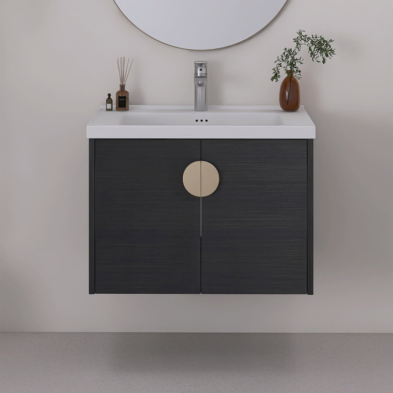 Meuble-lavabo mural 28 po avec lavabo en céramique
