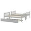 Lit superposé modulaire en bois avec lit gigogne, conception convertible et garde-corps de sécurité-1399028226