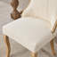 Chaises de salle à manger rembourrées en velours neige-690905210