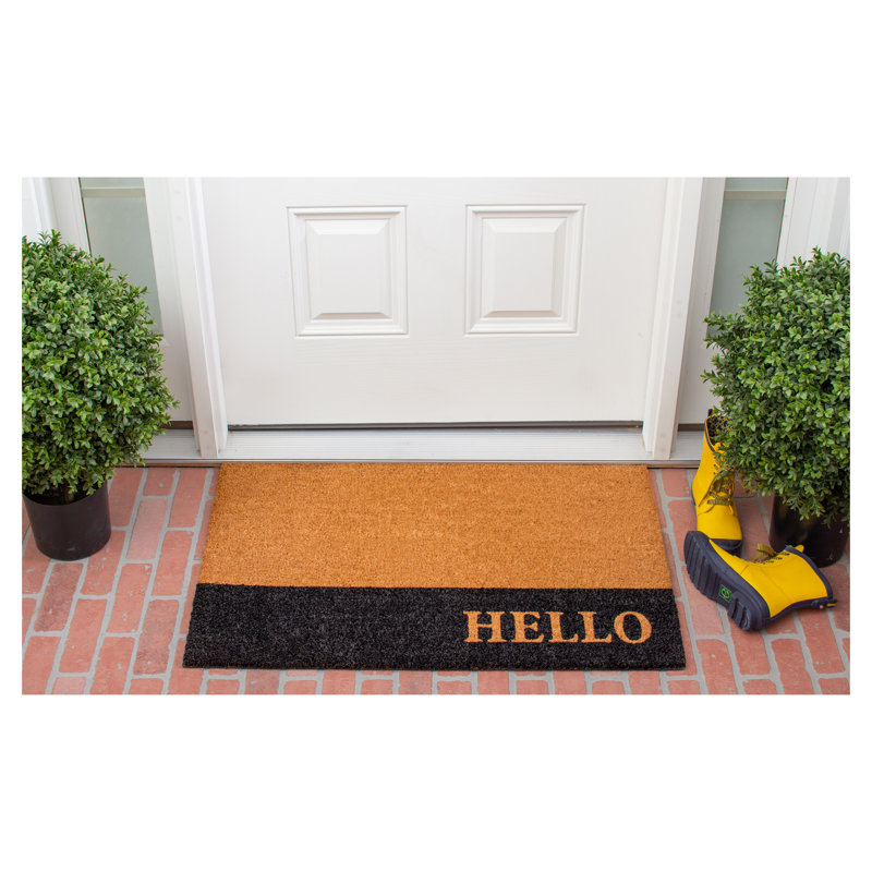 Abhilasha Non-Slip Striped Doormat, Rectangle 2'6" x 4'