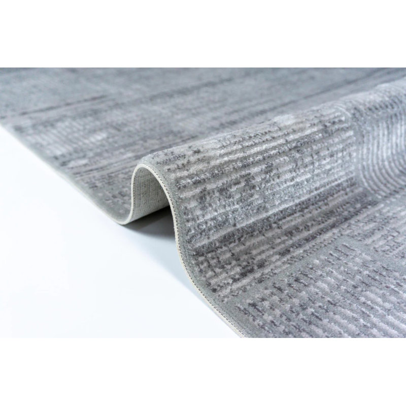 Siena Anthracite Soft Touch Densely Woven Acrylic Carpet, Square 1'6"