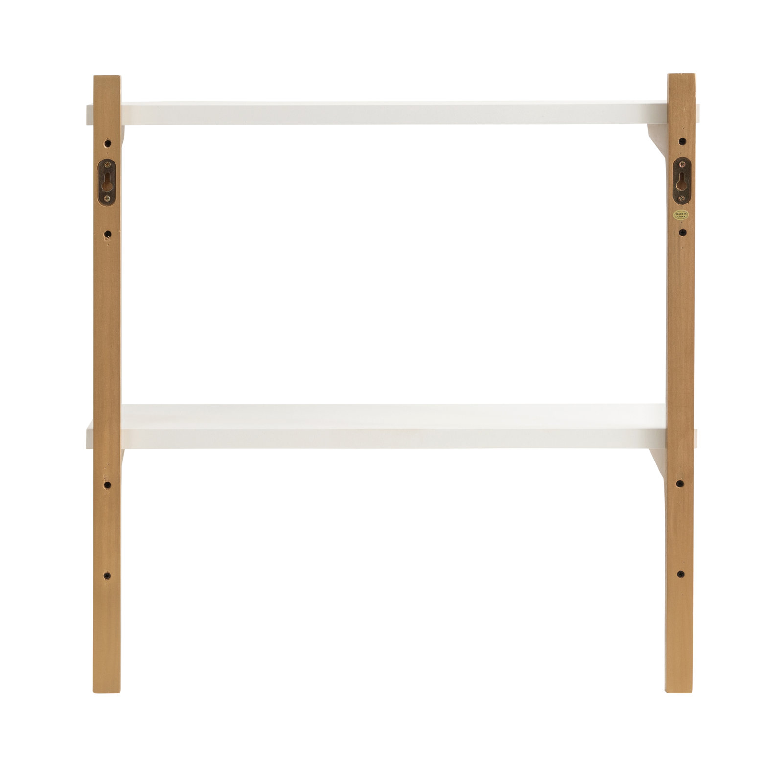 Baez 24" Tiered Shelf, White/Gold