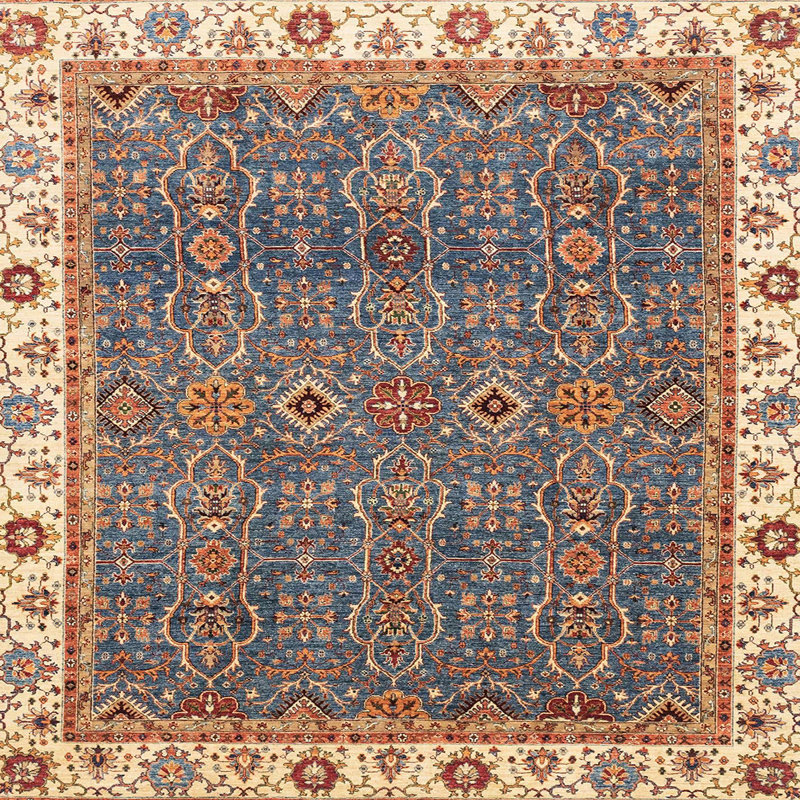 Abstract Indoor Rug, Square 3'