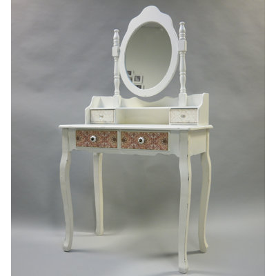 Paisley Dressing Table with Mirror