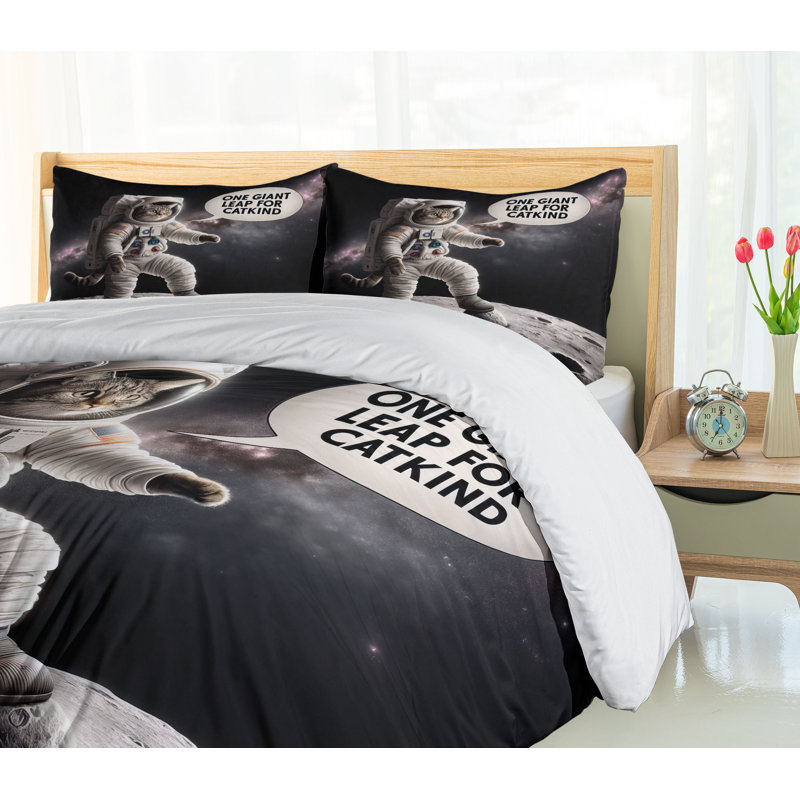 Cat Duvet Cover, King Duvet Cover + 2 Standard Shams