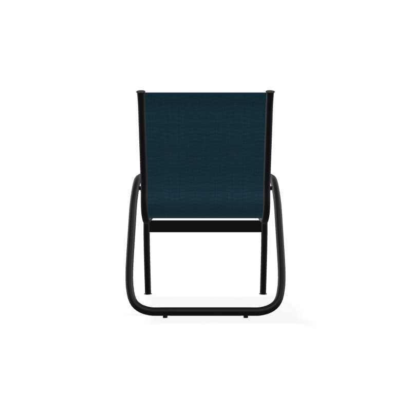 Fauteuil de patio Gardenella, Noir texturé, Sunbrella® bleu sarcelle