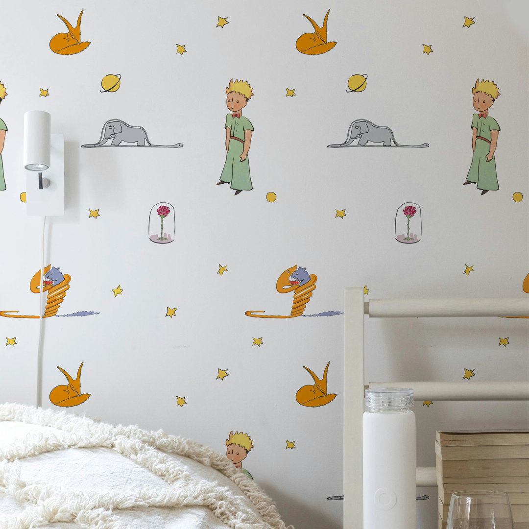 The Little Prince Wallpaper, White Icons Nursery Kids