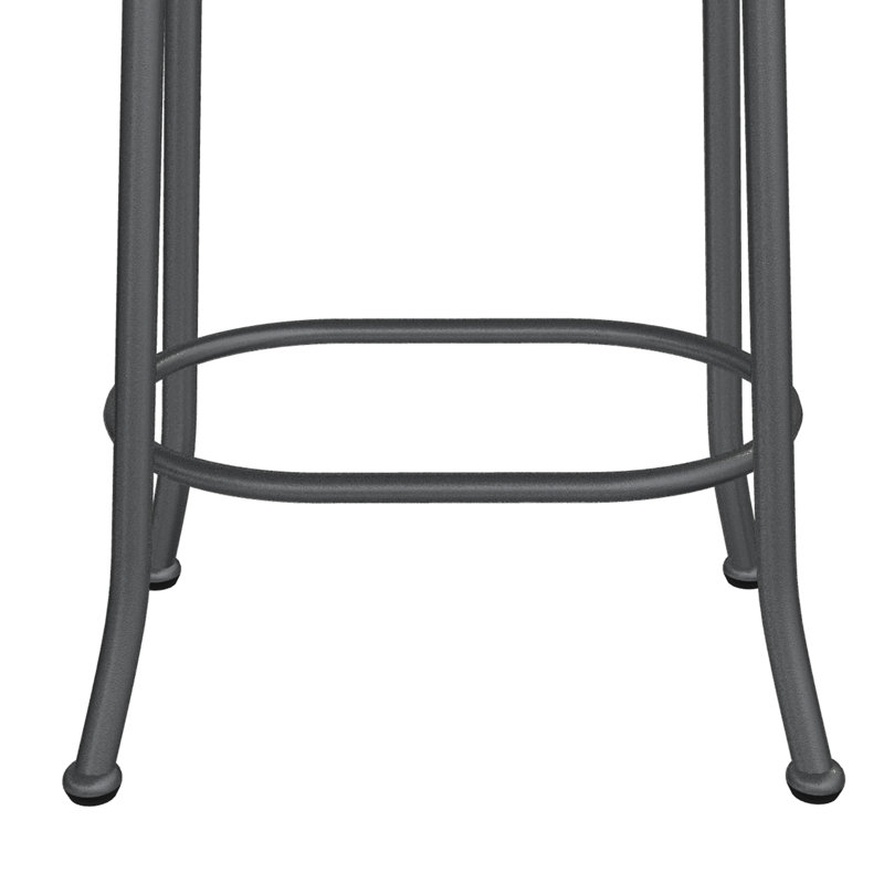 Tabouret de bar et de comptoir Evander, Tabouret de comptoir (siège d'une hauteur de 26 p, Gris, Noir, noir, noir, noir
