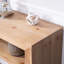 Console rustique en bois massif avec tablette de rangement