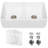 32'' L Double Bowl Ceramic Kitchen Sink