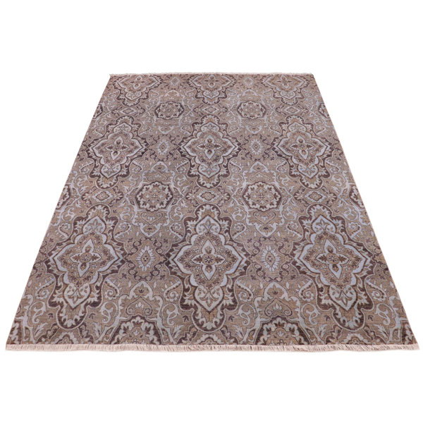 Arshs Fine Rugs Geometric Area Rug in Violet by Arshs Fine Rugs | Perigold