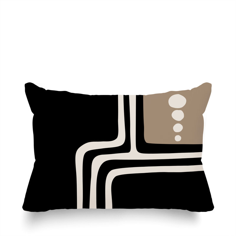 Coussin lombaire réversible intérieur / extérieur Sofi Minimalist, H 14 po x l 20 po, Beige