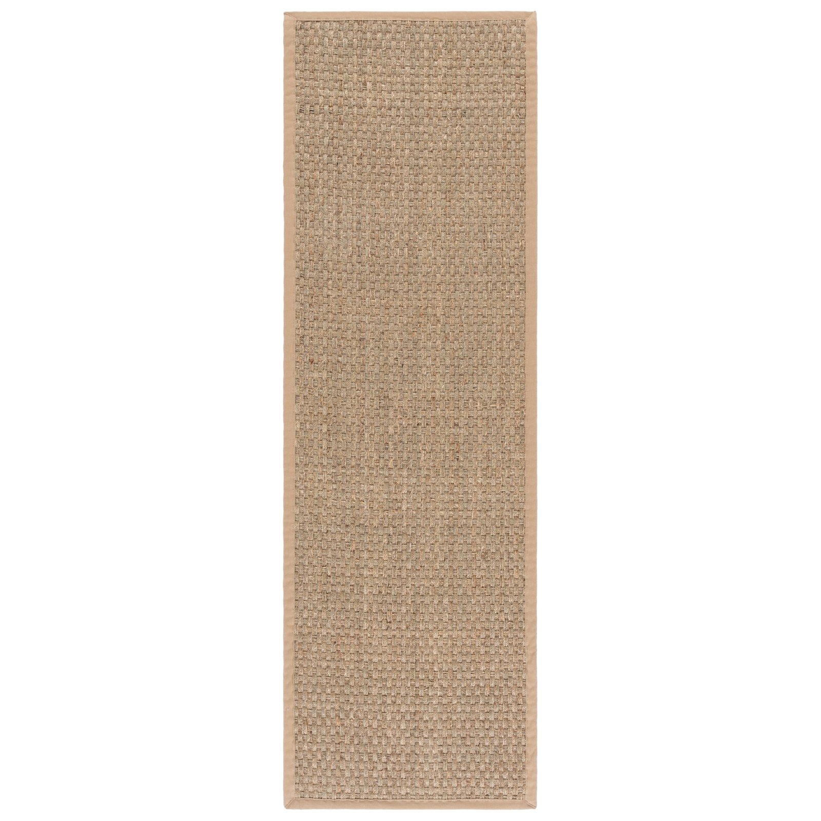 Auckland Bamboo Slat/Seagrass Natural/Beige Area Rug, Runner 2'6" x 8'
