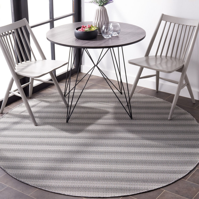 Tapis d'intérieur / extérieur Jenna-Leigh Hampton Performance, Rond 6 pi 5 po