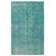 Tapis turquoise à transition de couleur 6 pi 5 po x 10 pi 4 po