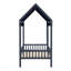 Meuble de chambre à coucher avec auvent pour lit plateforme simple bleu marine-2050235790