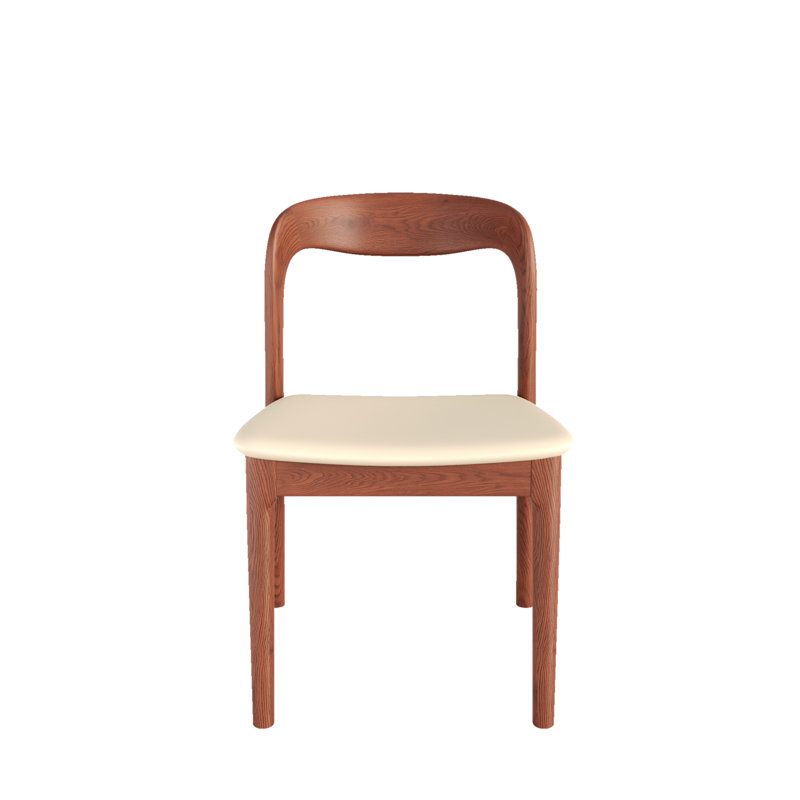 Ensemble de 6 chaises d'appoint rembourrées Ikerne, Noyer chaud, 6, Beige