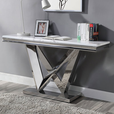 Table d'appoint 54,6 po, chrome Glam
