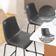  Tabouret de comptoir en cuir synthétique moderne de 25,4 po de hauteur avec pieds et repose-pieds en métal-324824794-316050794-324897427