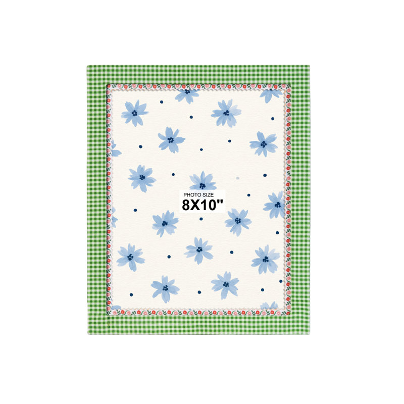 Cadre photo de famille coloré, cadres en tissu pour présentation sur table, Vert, L 8 po x H 10 po